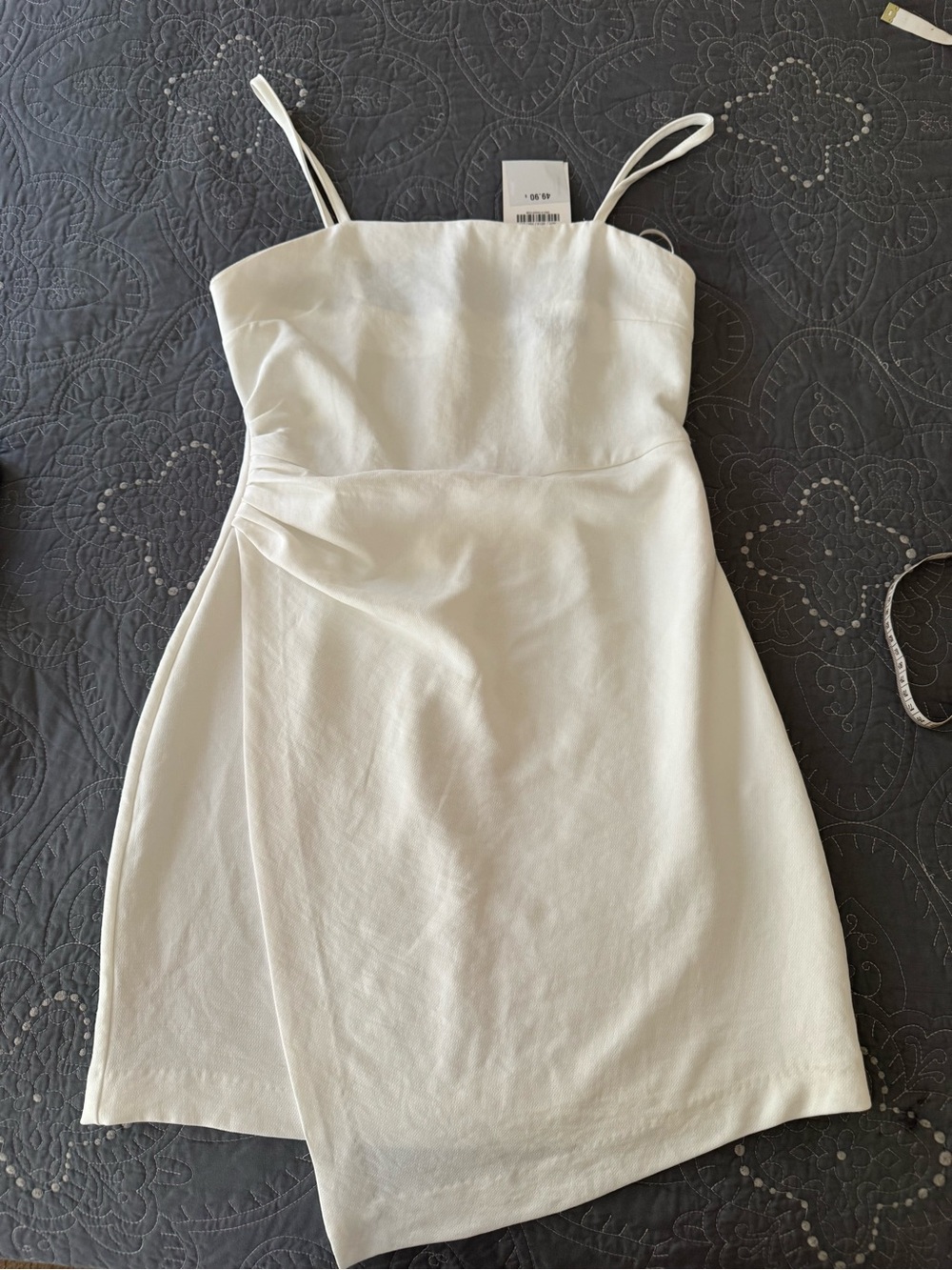 Zara Elegant White Spaghetti-Strap Mini Dress